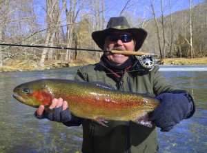Fly Fishing For Rainbows in Smoky Mountains, Fly Fishing Guides Pigeon Forge Gatlingburg Sevierville Tennessee, Best Fishing Guides in Tennessee, 